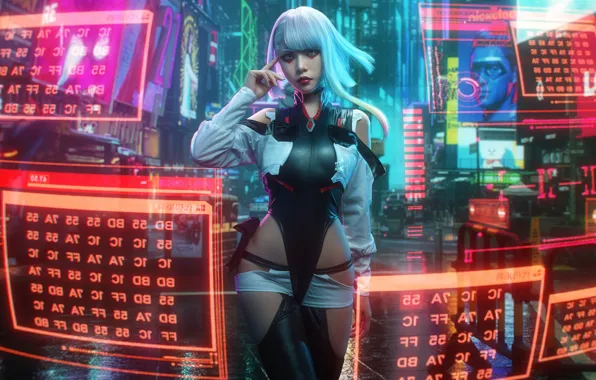 Picture anime, model, cyberpunk, women, cosplay, asian, anime girls, cyberpunk edgerunners