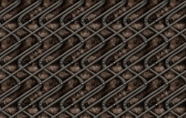 Wave, metal, strip, background, the fence, texture, rivets