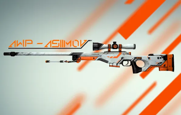 Picture counter strike, global offensive, awp, skin, cs:go, asiimov