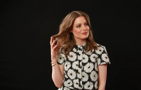 Picture dress, actress, hairstyle, brown hair, black background, photoshoot, Gillian Jacobs, LA Times