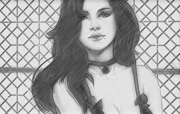 Figure, Background, The Witcher, Beauty, Yennifer