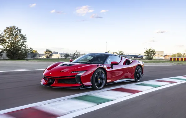 Car, Ferrari, fast, racing track, SF90, Ferrari SF90 Stradale