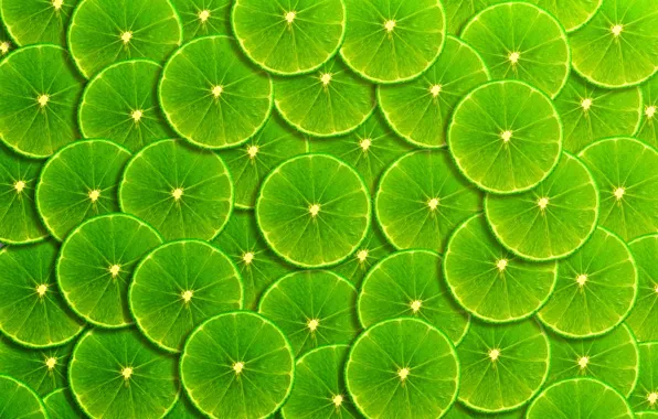 Background, green, lime, fruit, slices, background, fruit, lime