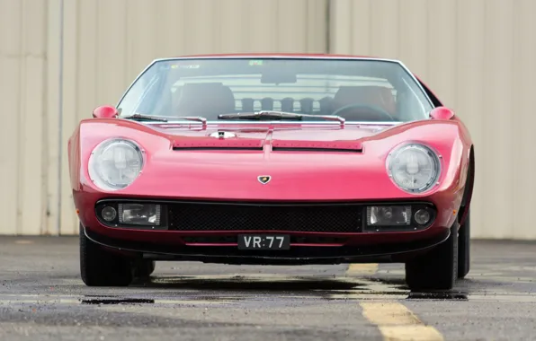 Auto, Lamborghini, Machine, Eyelashes, 1971, Lights, Car, Supercar