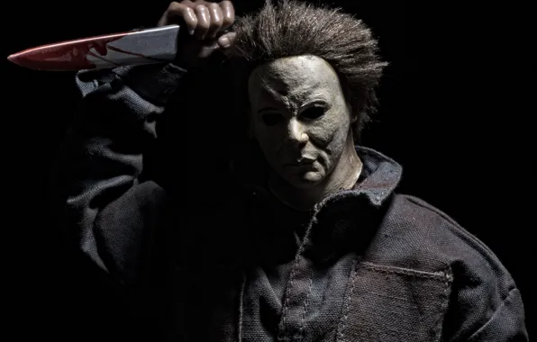 Picture toy, mask, knife, Halloween, Michael Myers