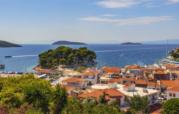 Picture sea, paradise, Greek, Skiathos, northwest Aegean Sea