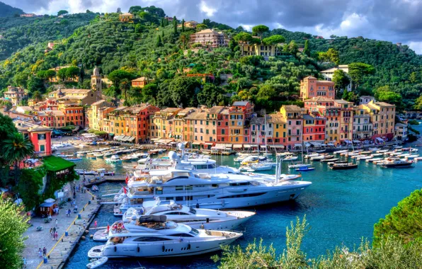 Building, home, yachts, port, Italy, promenade, Italy, harbour