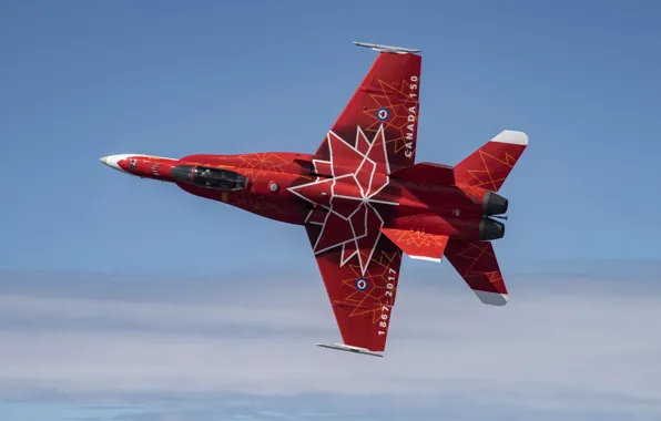 The sky, design, fighter, Hornet, Hornet, CF-18