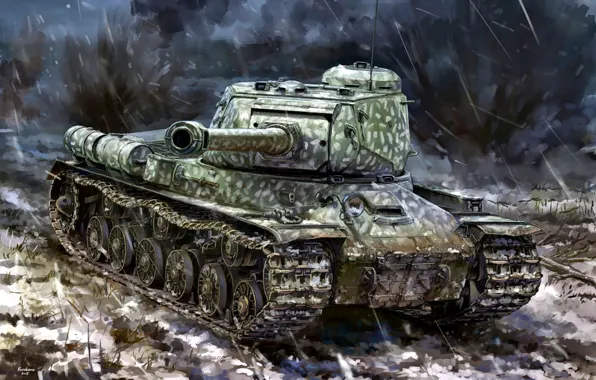 USSR, Art, Tank, The is-2, Soviet, Heavy, period, The great Patriotic war