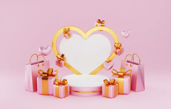 Love, rendering, pink, heart, gifts, render