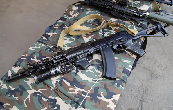 Weapons, machine, grenade launcher, grenade, AEK-971
