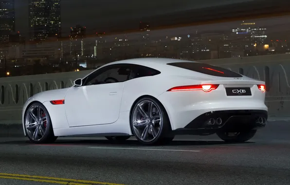 Car, Concept, Jaguar, white, C-X16