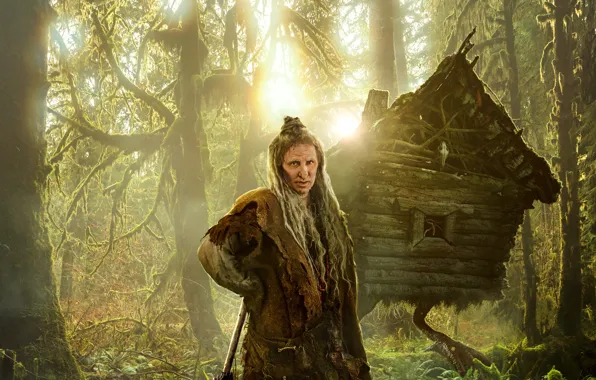 Forest, look, pose, tale, the witch, hut, Baba Yaga, Yaga