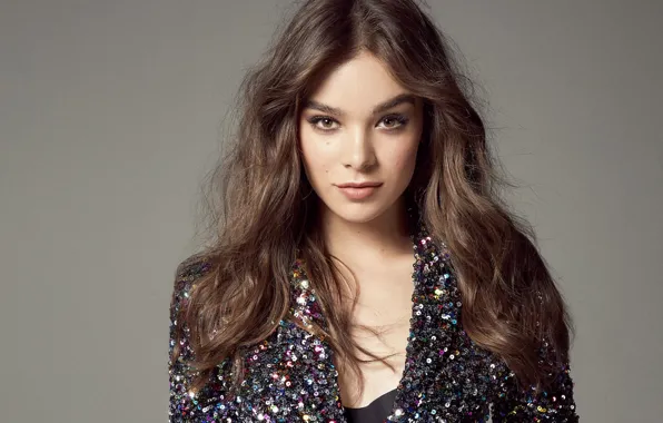 Picture look, girl, face, hair, portrait, beauty, jacket, Hailee Steinfeld