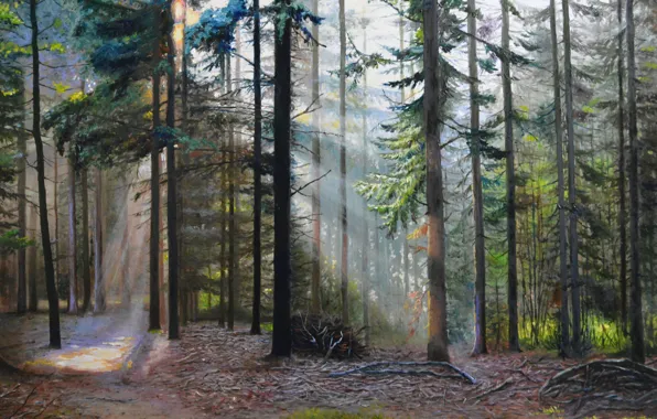 Oil, picture, canvas, the artist S. Lutsenko, &ampquot;the Forgotten trails&ampquot;