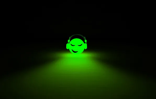 Smile, headphones, render