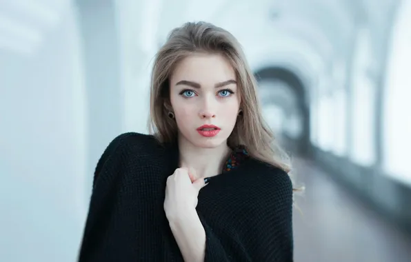 Picture corridor, lips, outdoor, amazing, beauty, bokeh, makeup, graceful