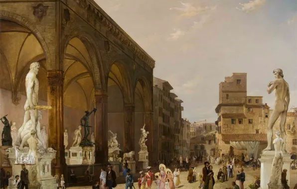 Florence, center, sculpture, Florence, Carlo Ferrari