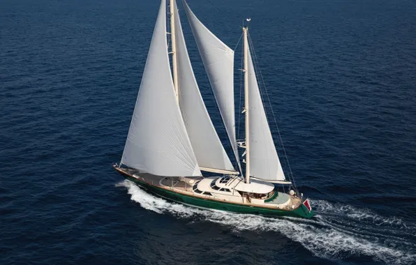 Sea, the way, movement, the wind, yacht, beauty, sails, Norfolk Star yacht