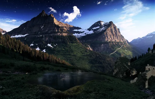 Picture landscape, mountains, nature