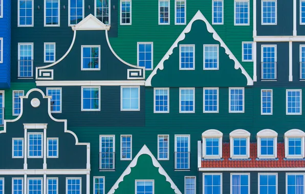 House, the building, Windows, Netherlands, facade, Netherlands, Zaandam, Zaandam