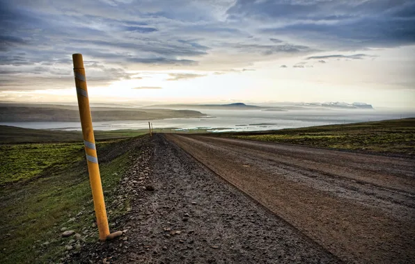 Picture road, landscape, Iceland