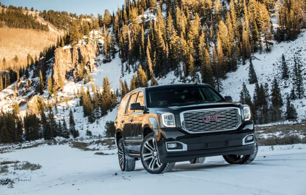Picture 2018, GMC, SUV, Denali, Yukon, the slopes of the mountains