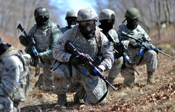 Weapons, army, soldiers