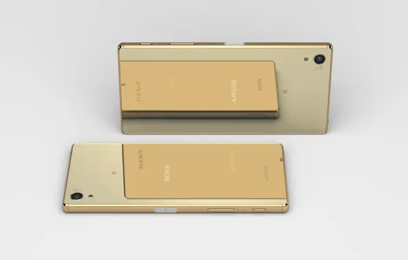 Gold, sony, xperia, hitech