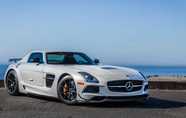 White, Mercedes-Benz, supercar, supercar, 2014 Mercedes-Benz SLS AMG Black Series