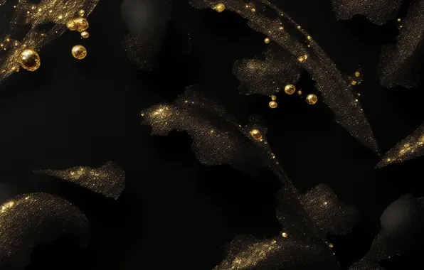 Metal, gold, Wallpaper, black, wallpaper, metal, gold, gold