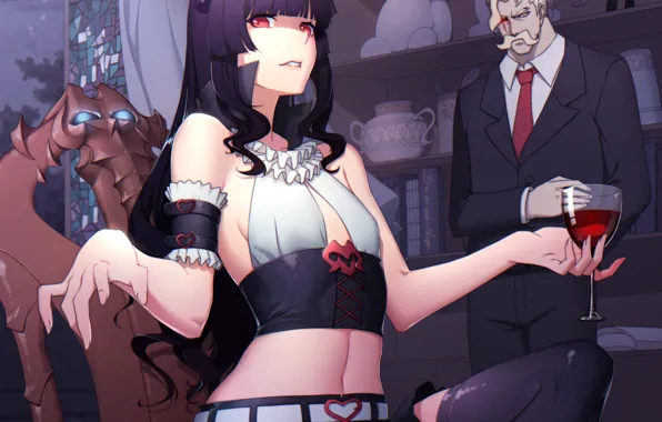 Wallpaper anime, Butler, girl, art