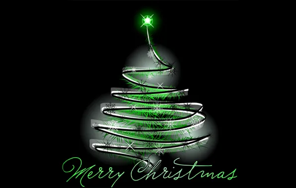 Tree, garland, congratulations, merry christmas