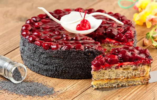 Picture cherry, Mac, cake