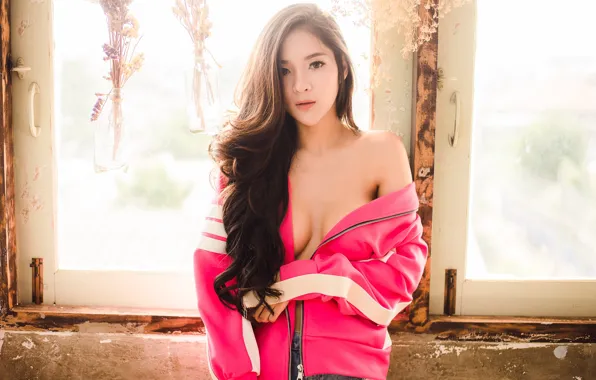 Look, face, background, body, Asian, cutie