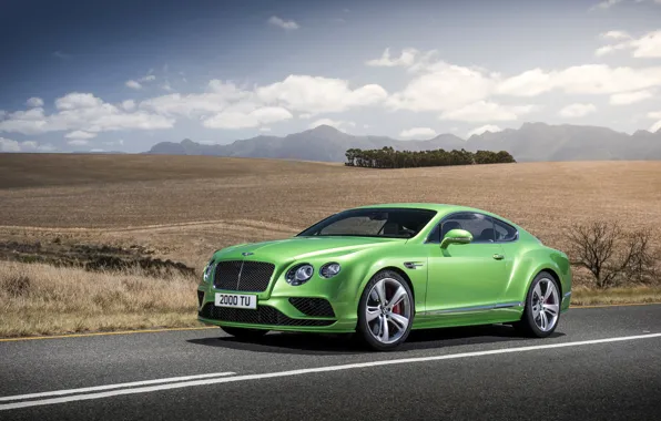 Picture photo, Bentley, Continental, Car, GT Speed, 2015, Green, Metallic