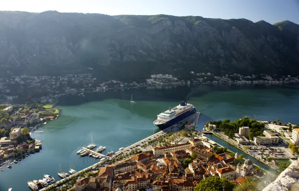Sea, the city, Montenegro, the fjord, Jadran, Boca Smaller Broad, To