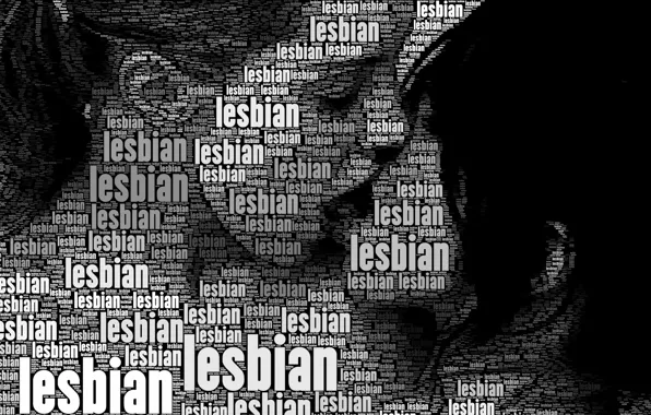 Girls, kiss, lesbian