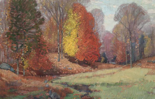Picture landscape, picture, Karl Albert Buehr, Carl Albert FYR, 1943-49, Autumn in New England