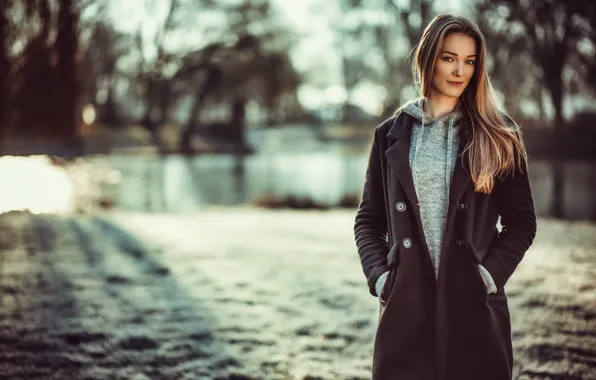 Girl, background, Luisa Bergy, Andreas-Joachim Lins