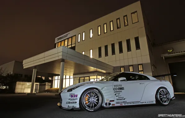 Tuning, GTR, Japan, Nissan, white, supercar, front, japan