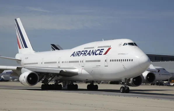 Picture Airport, Boeing, Boeing, 747, The plane, Passenger, 400, AirFrance