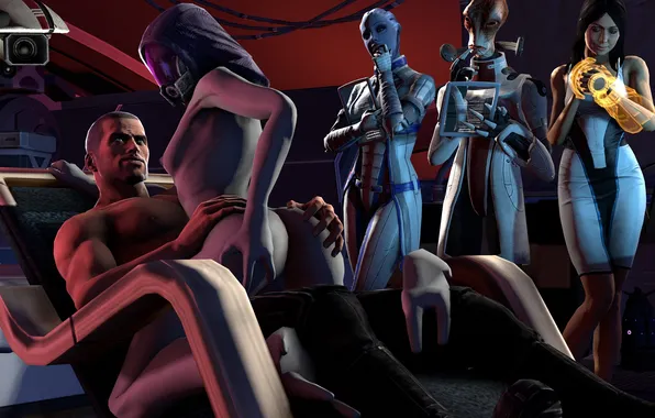 Ass, chest, body, shepard, Tali'Zorah vas Normandy, quarian, asari, Mordin Solus
