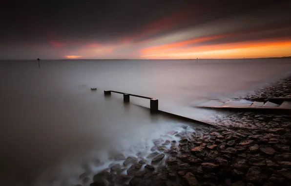Picture sunset, excerpt, Essex, Southend-on-sea, East England