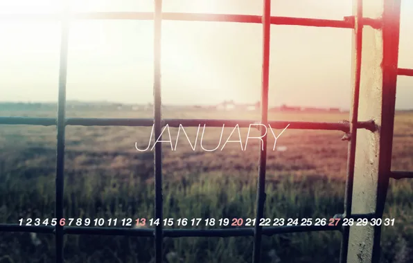 Light, grille, calendar, 2013, january, January