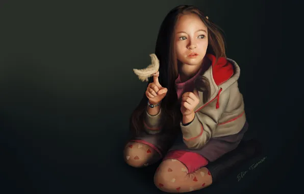 Girl, digital art, Illustration, Jodelle Ferland, Country tides, tideland