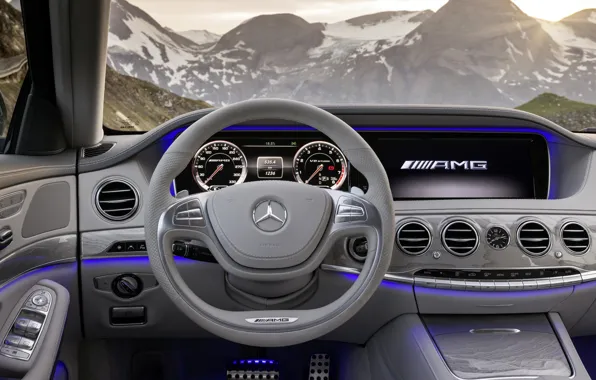 Picture interior, Mercedes, luxury, S63 AMG