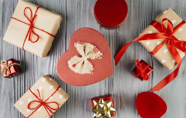 Holiday, Love, gifts, Valentine's day, Heart, Ribbon