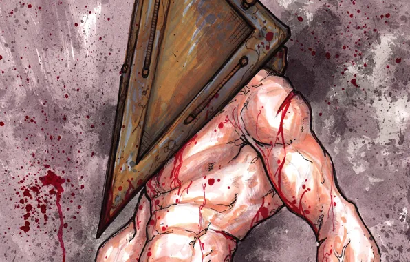 Picture blood, monster, silent hill, silent hill, pyramid head