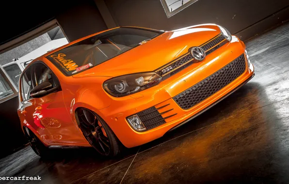 Picture volkswagen, golf, gti, orange